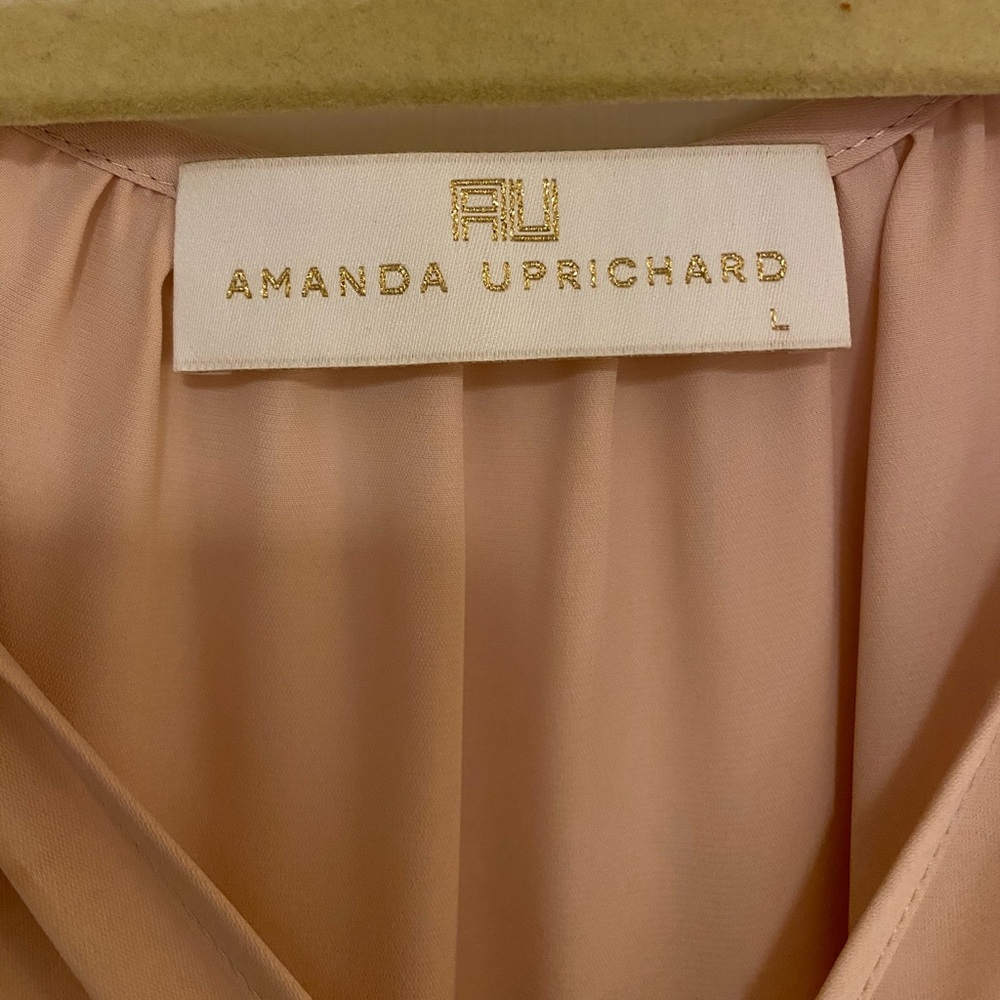 Amanda Uprichard Smocked Dress In Bisque View 6